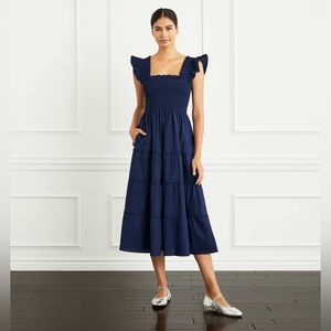 Hill House Home The Ellie Nap Dress, Navy Cotton, M